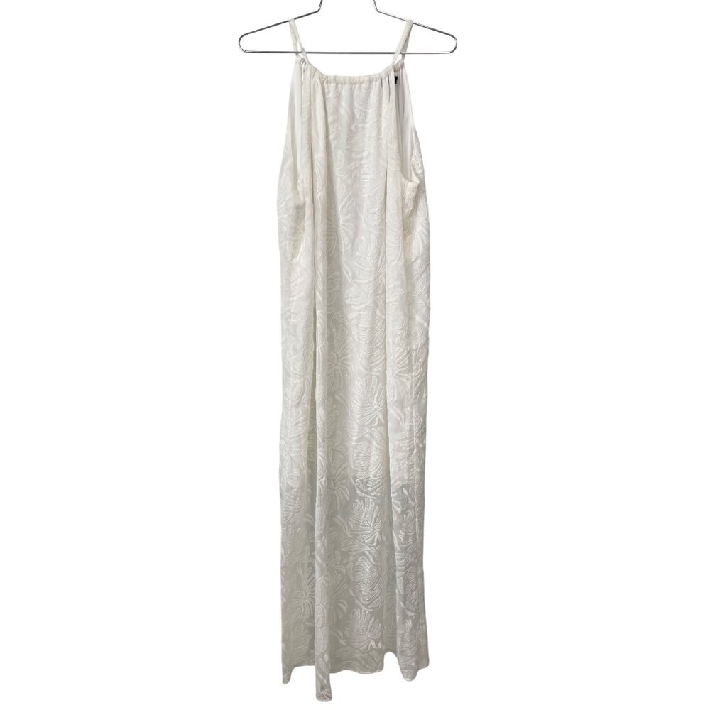 Trina Turk Milian Maxi Dress Size Medium Embroidered Sleeveless Halter Neck Boho - Picture 2 of 9